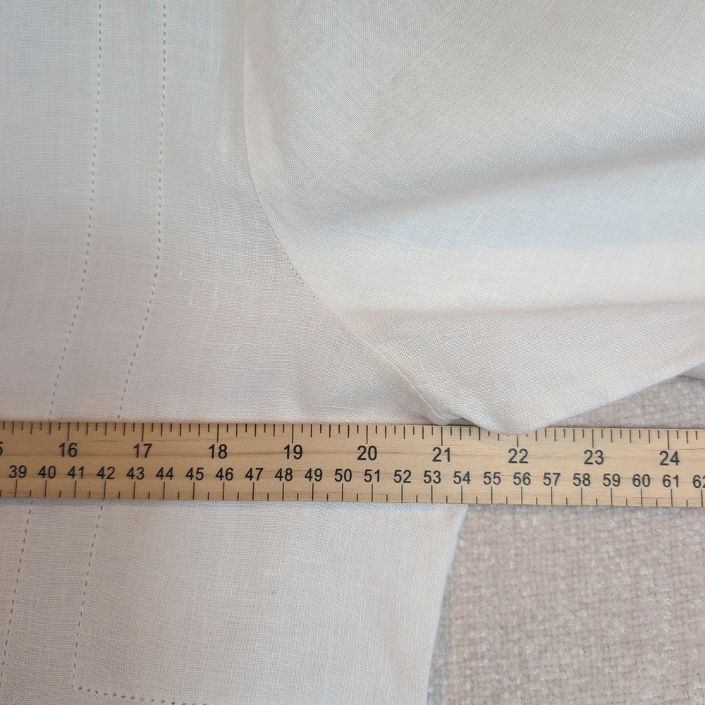 Soft Surroundings White 100% Linen Pintuck Tunic Top Wmns PM Office Cottagecore - Picture 7 of 11